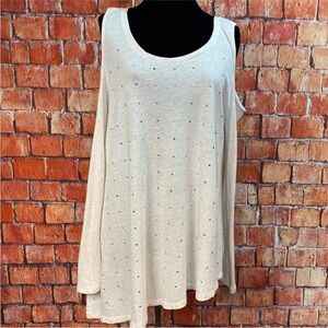 a.n.a. Asymmetrical Hem‎ Cold-Shoulder Top